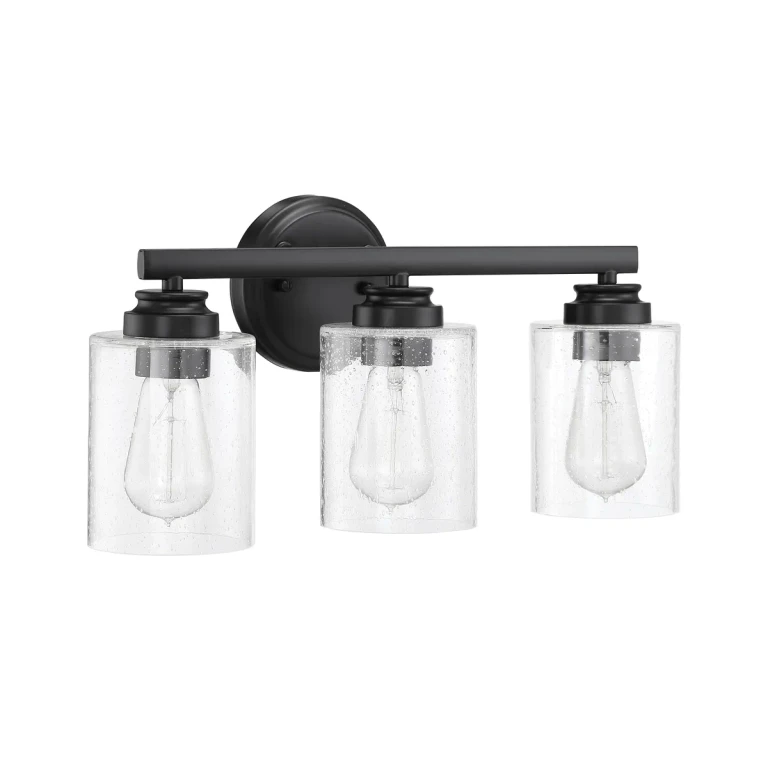 Bolden 3-Light Bathroom Vanity Light in Flat Black