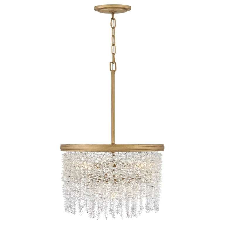 Burnished Gold LED Convertible Semi-Flush Mount from the Rubina Collection