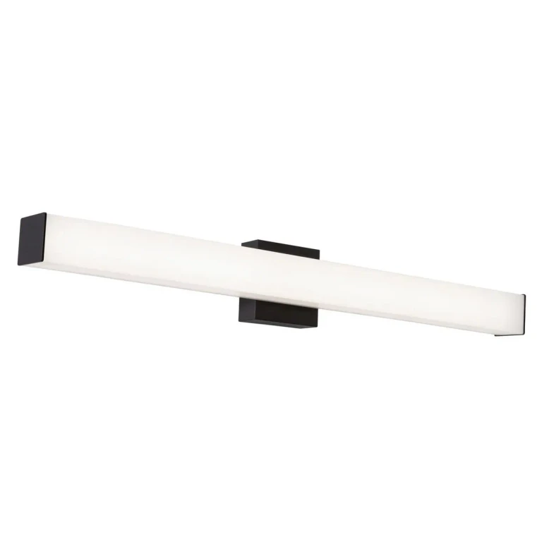 Black LED Bathroom Vanity Light from the Tad Collection