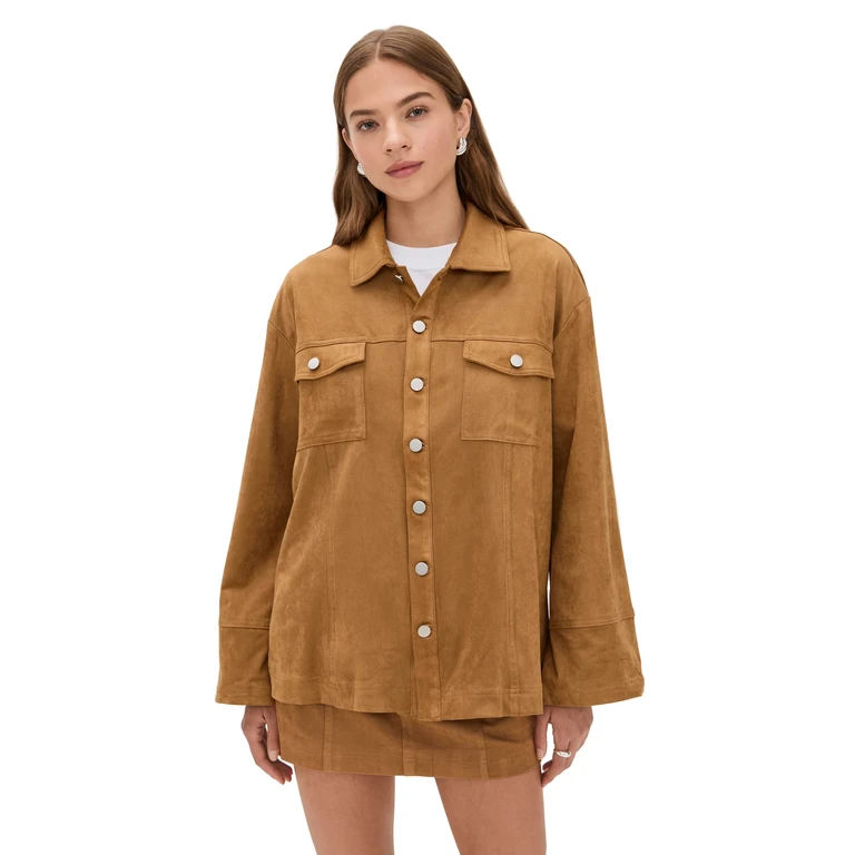 Seven Wonders Monah Faux Suede Jacket Ochre L