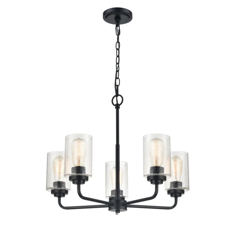 Millennium 5-Light Chandelier in Matte Black