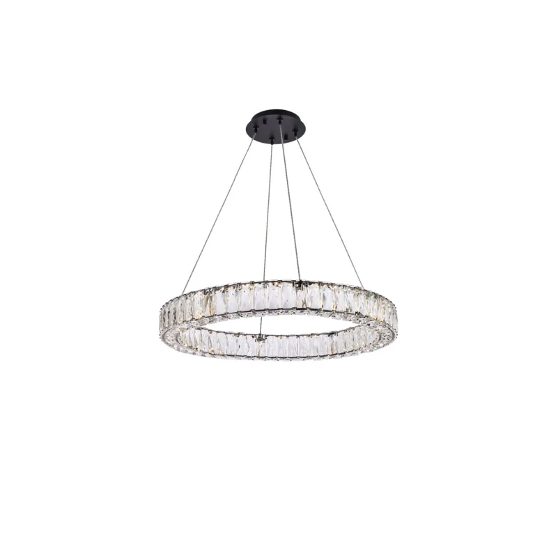 Black LED Pendant from the Monroe Collection