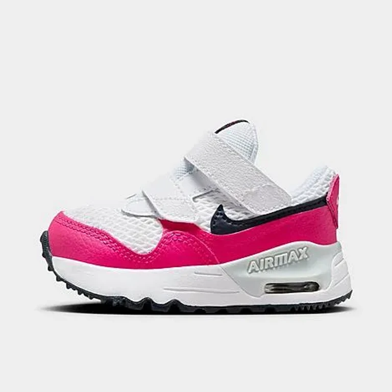 Kids Toddler Air Max SYSTM Casual Shoes in White/Fierce Pink/Pure Platinum Size: 2.0