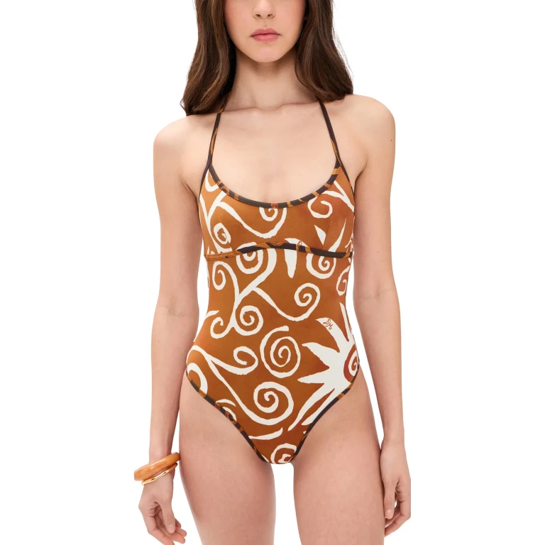 Damson Madder Della Reversible Swimsuit Brown 12