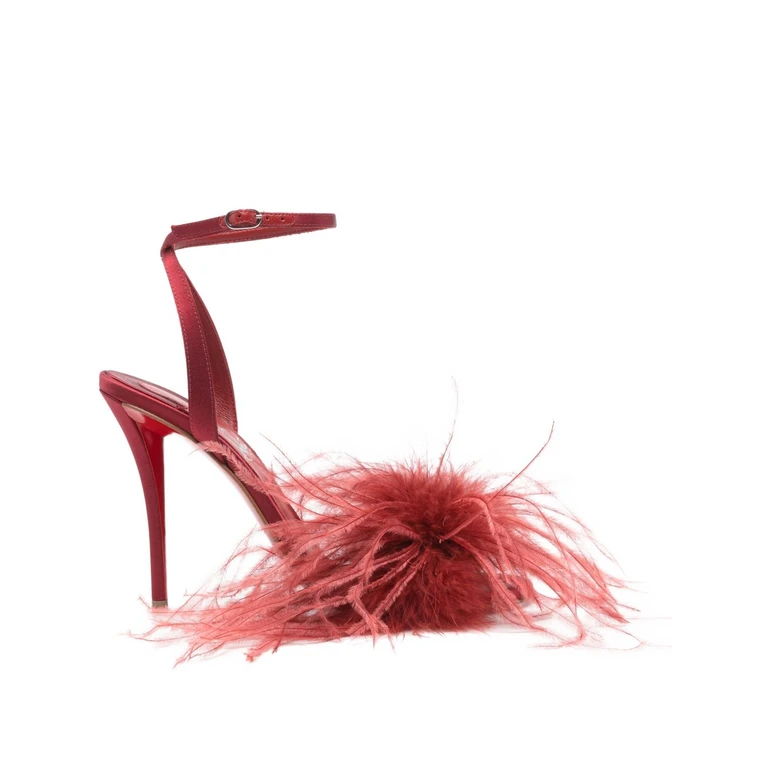 LOUBOUTIN Sandals Red Feathers - Women