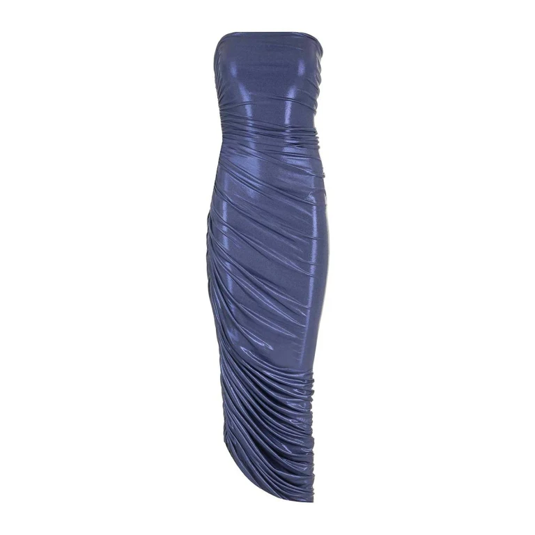 Norma Kamali Robe Au Genou - Bleu