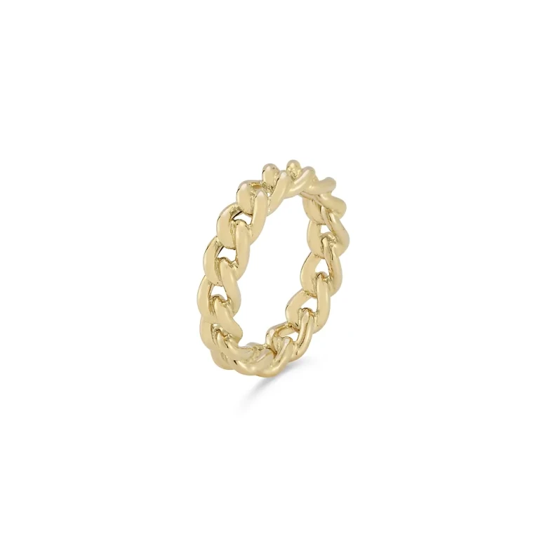 Curb Chain Ring in 14K Yellow Gold