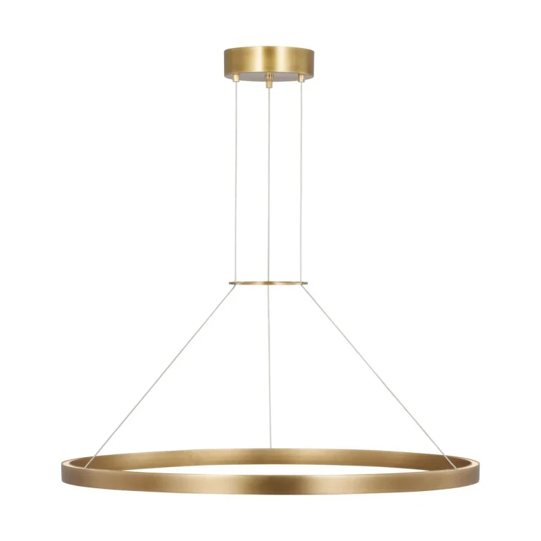 Plated Brass LED Chandelier from the Fiama Collection