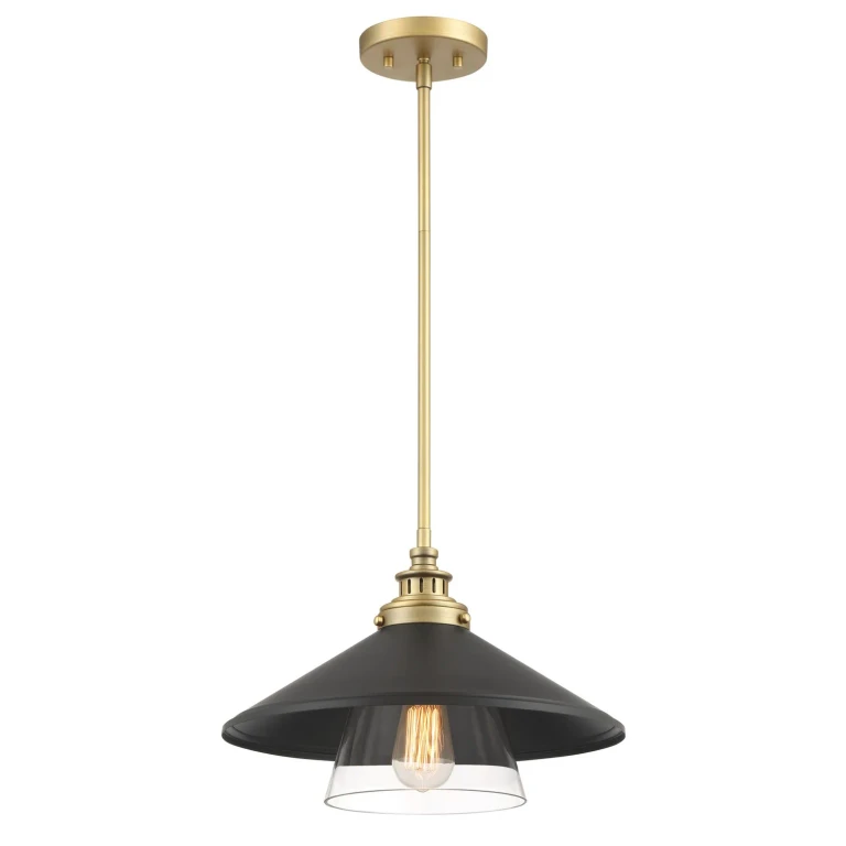Coal & Soft Brass Mini Pendant from the Segan Collection