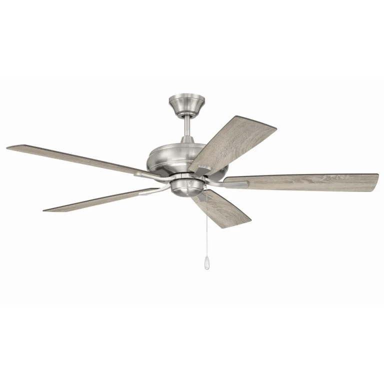 Brushed Polished Nickel 52"Ceiling Fan from the Eos Collection