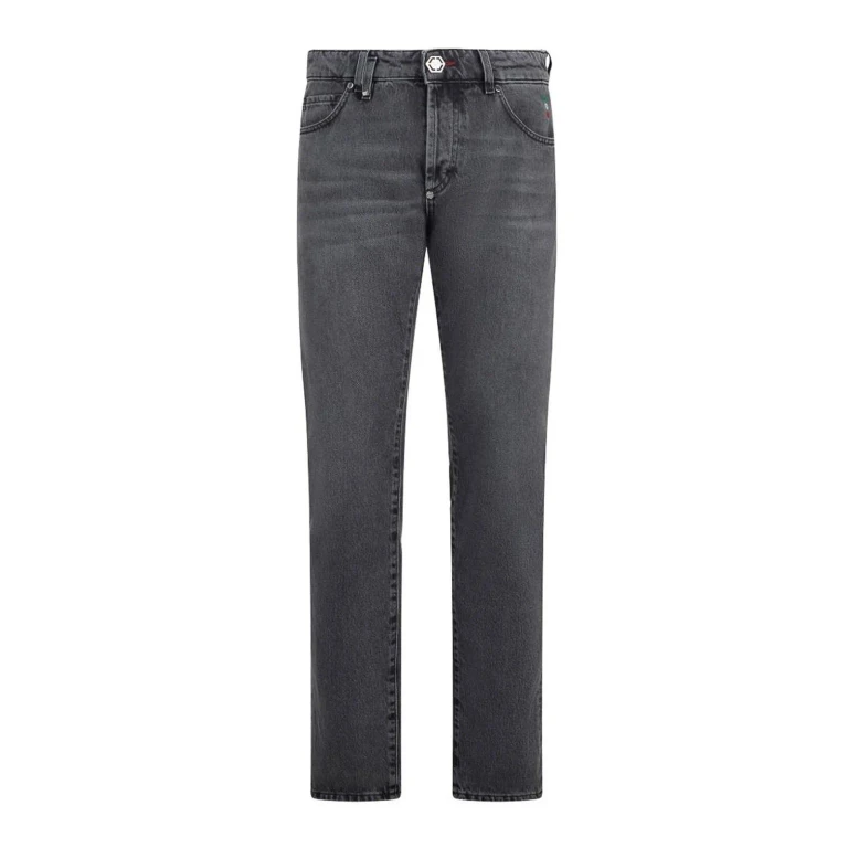 Philipp Plein Jean Droit - Foncé Délavé