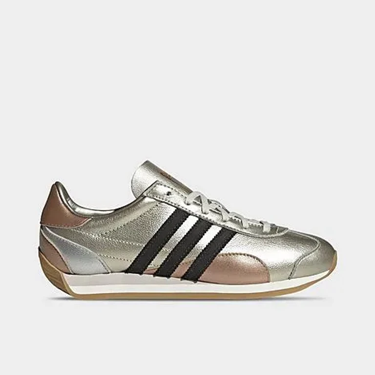 adidas Women's Originals Country OG Casual Shoes in White/Black/Golden Beige Size: 5.0