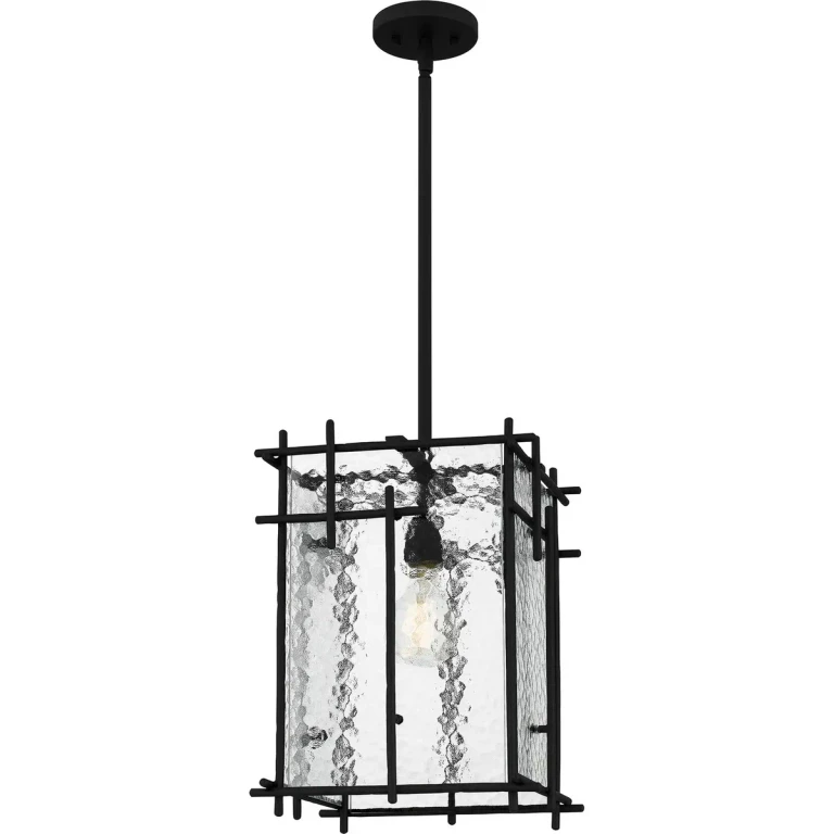 Matte Black One Light Pendant from the Daphne Collection