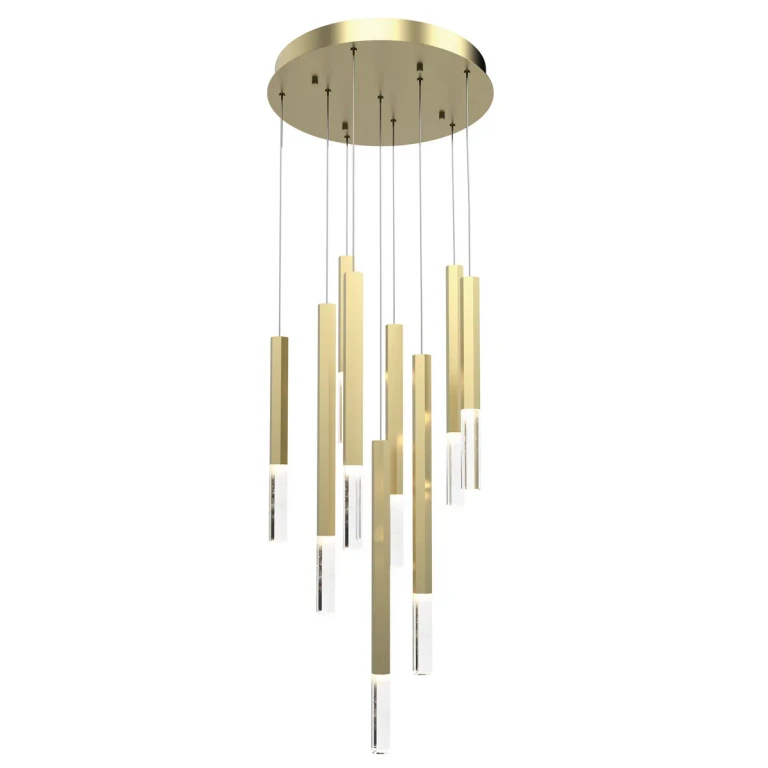 Gold LED Pendant from the Diaphane Collection