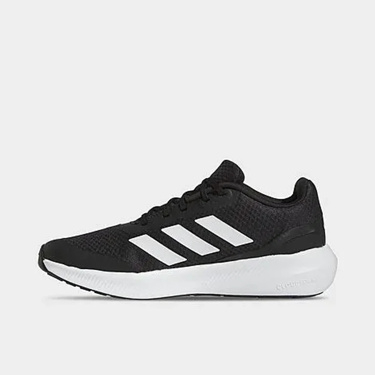 adidas Big Kids RunFalcon 3 Running Shoes in Black/White Size: 3.5
