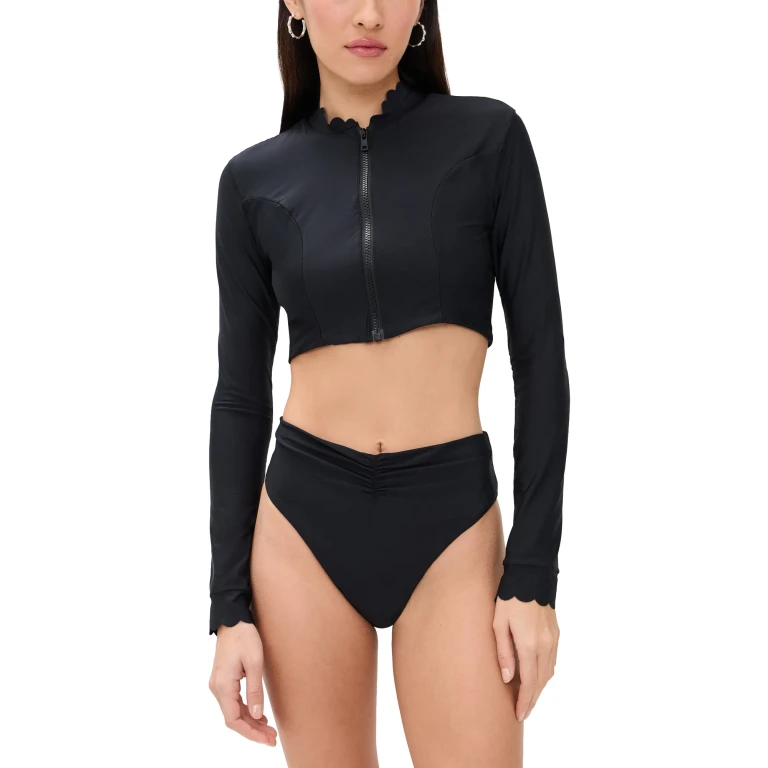 PQ Swim Quinn Sun Top Black M