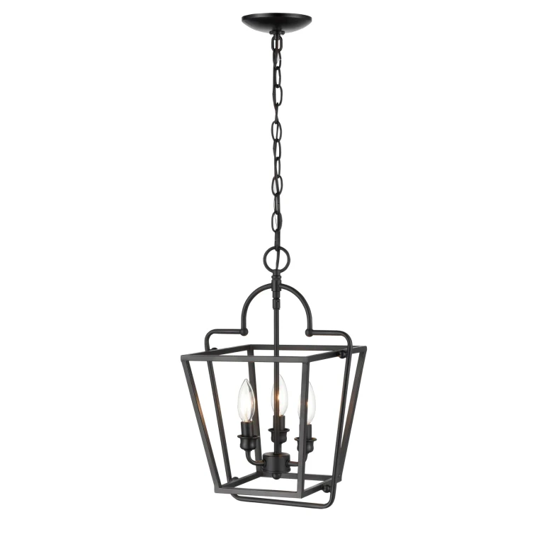 Millennium 3-Light Pendant Light in Matte Black