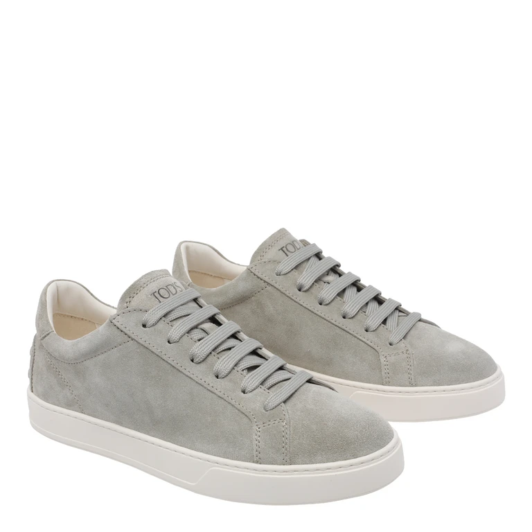 Tod's Tods Sneakers Grey Suede Leather/rubber Sole - Men