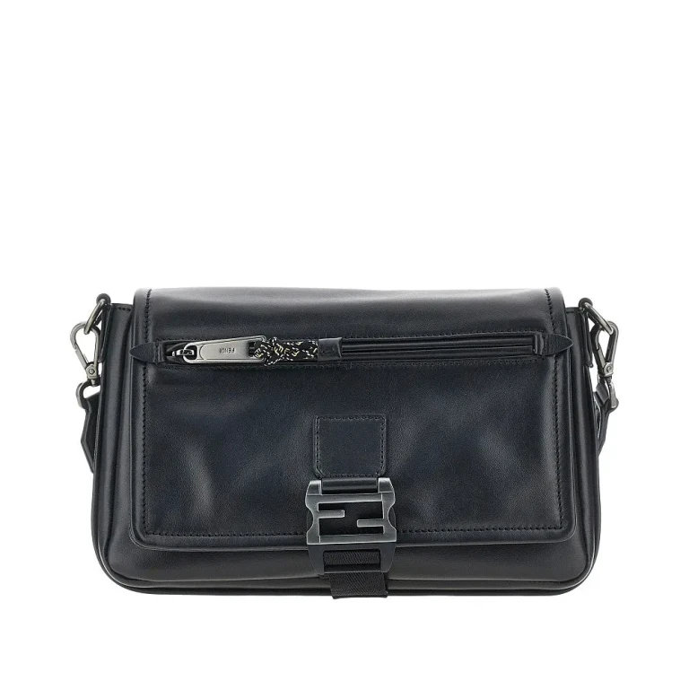 FENDI Leather 'Fendi Flux Messenger' bag Man One Size