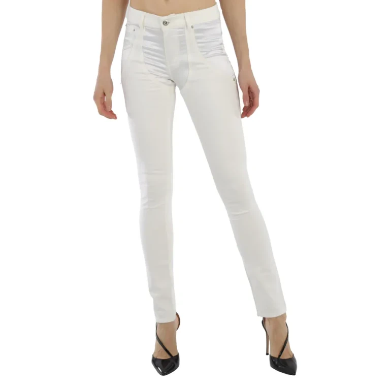 Filles A Papa Ladies Pants White Satine Jeans