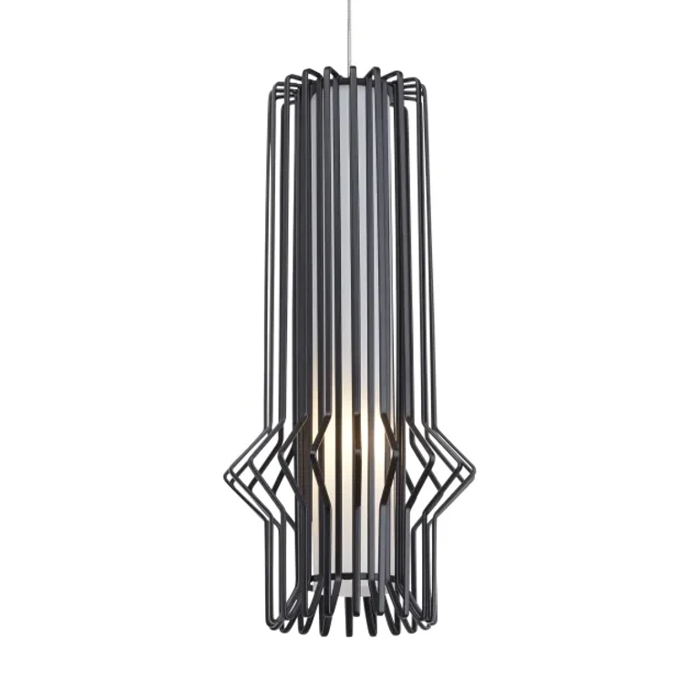 Satin Nickel One Light Pendant from the Syrma Collection