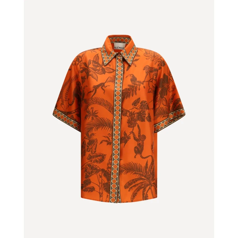 ALEMAIS Monkey Dance silk Shirt Female 10