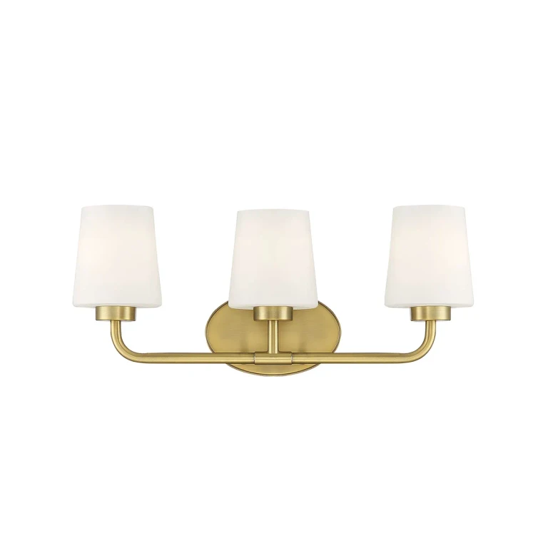 Savoy House Capra 3-Light Bathroom Vanity Light in Warm Brass - 8-4090-3-322