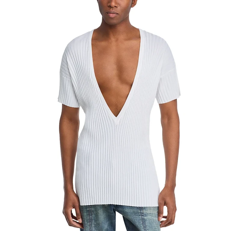 MM6 Maison Margiela Maglione con scollo a V profondo