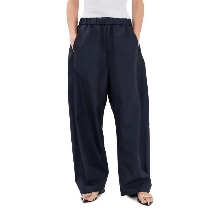 Tibi Crispy Nylon Winslow Petite Pants Navy L