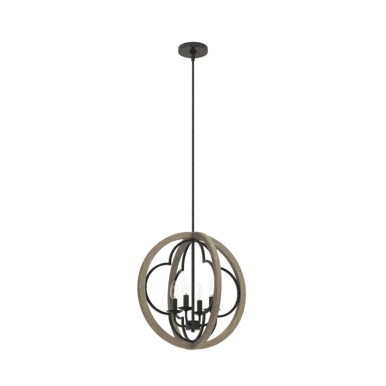 Hunter Gablecrest 4-Light Pendant in French Oak
