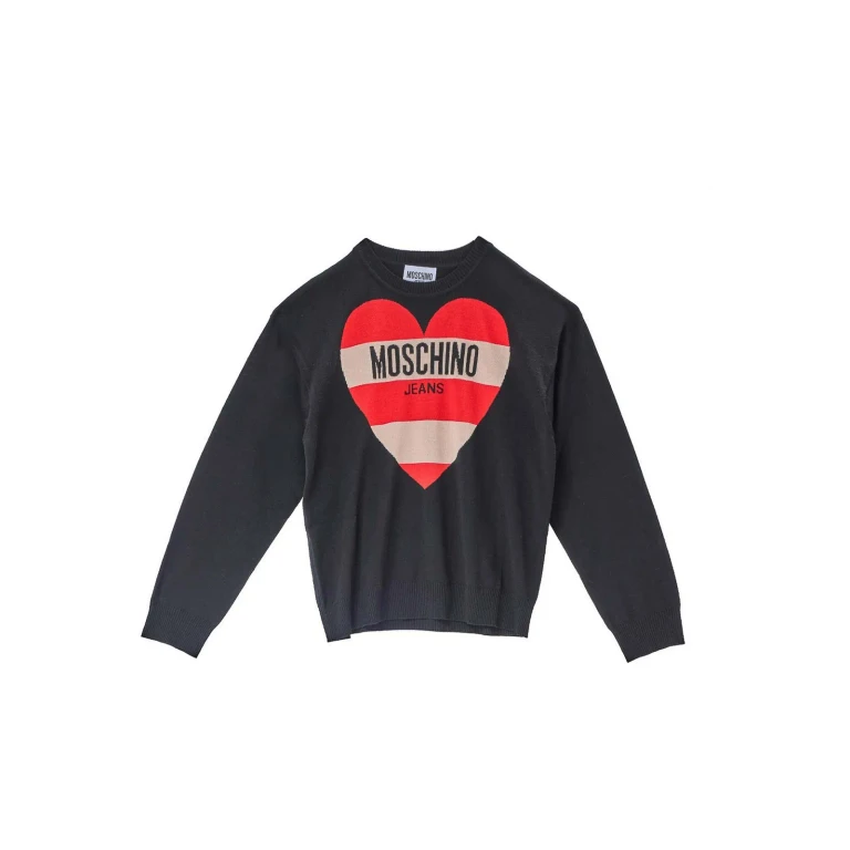 Moschino Pull Col Rond - Noir