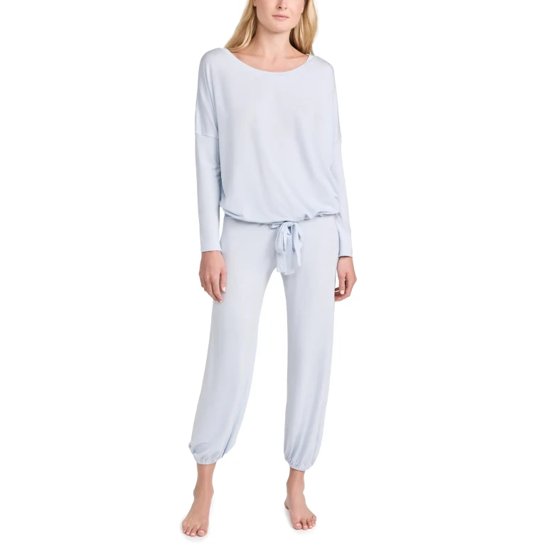Eberjey Gisele The Slouchy Pajama Set Navy/ Ivory XS