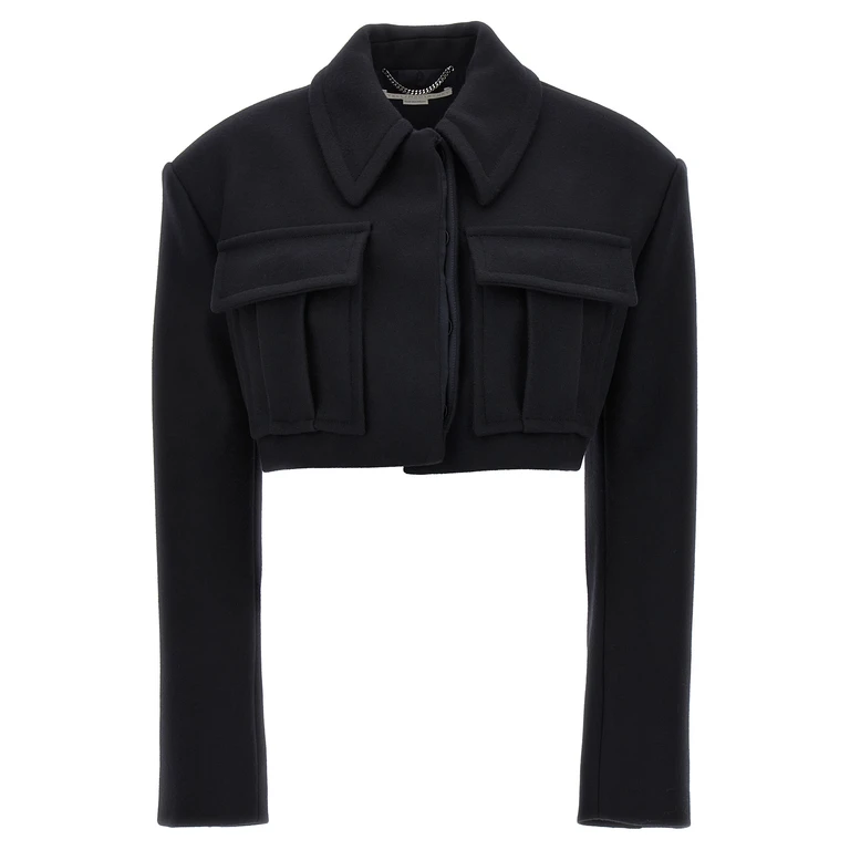 Stella McCartney Black Wool Full-Length Jacket Clothing - Women