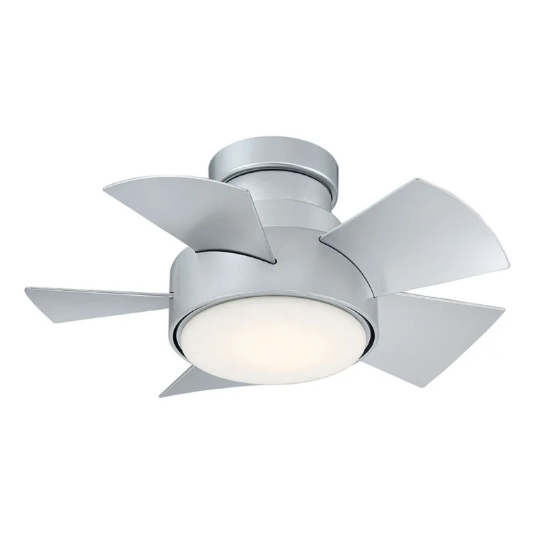 Modern Forms Vox Flush Mount Outdoor 1-Light LED 26" Ceiling Fan in Titanium Silver