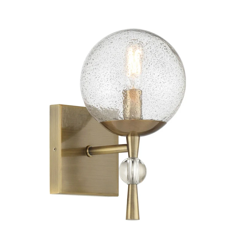 Oxidized Aged Brass Bathroom Vanity Light from the Populuxe Collection