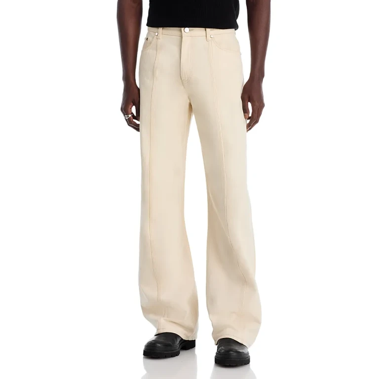 Helmut Lang Relaxed Fit Ski Jeans in Ecru