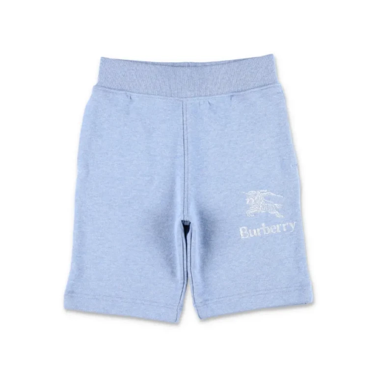 Burberry Kids Logo Printed Cotton Shorts