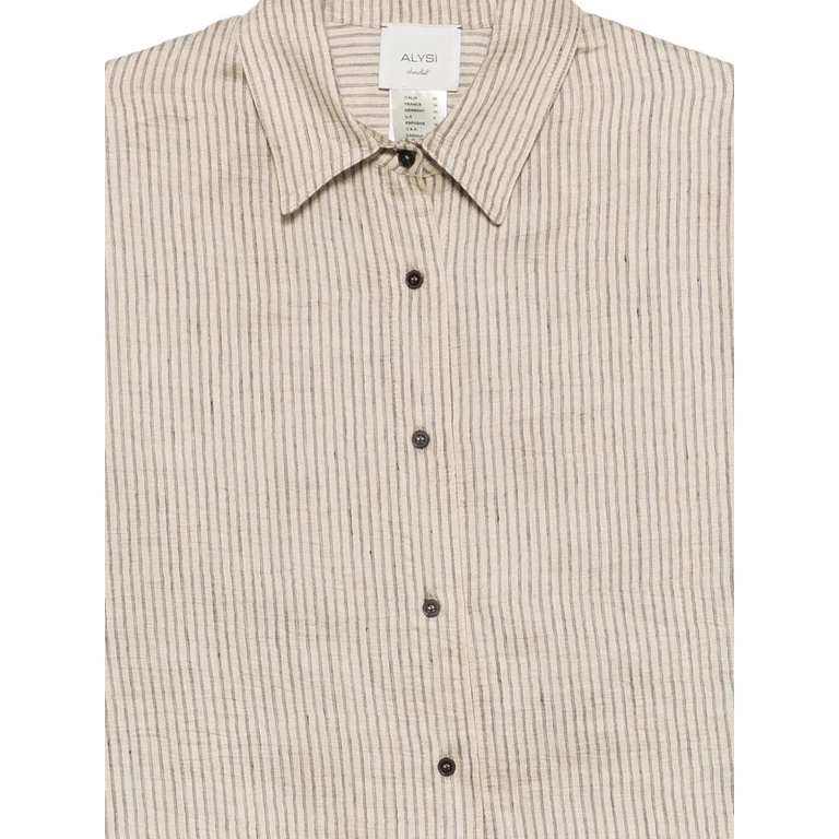 Alysi Shirts Beige Linen Poliammide - Women
