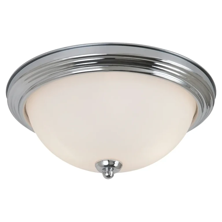 Chrome One Light Flush Mount from the Geary Collection