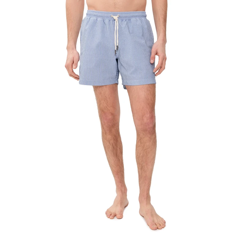 Orlebar Brown Seersucker Stripe Boxers III Nova Blue 33