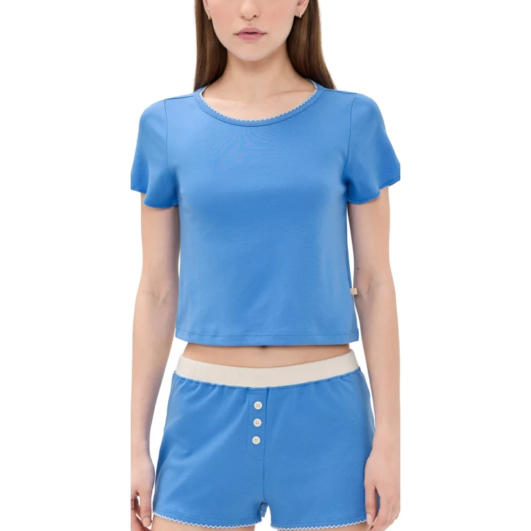 Cozyland by Morgan Lane Baby Crop Tee Provence S