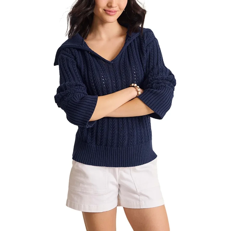 Tommy Bahama Zoe Johnny Collar Sweater