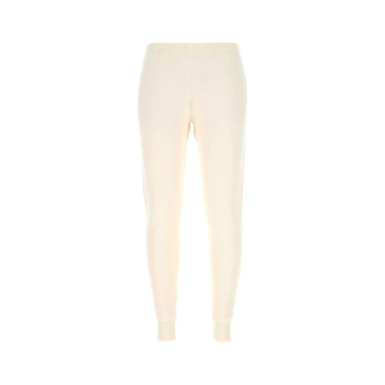 Prada Ivory Stretch Cashmere Blend Joggers