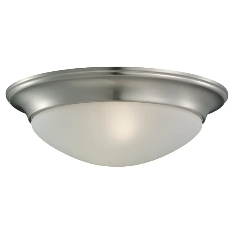 Brushed Nickel One Light Flush Mount from the Nash Collection