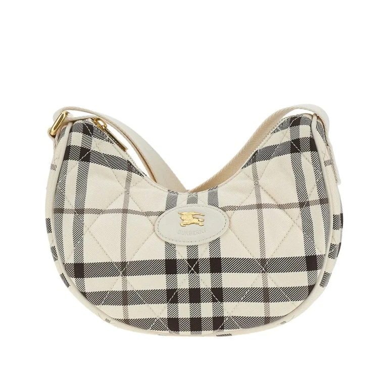 Bolso Burberry Horseshoe con motivo de cuadros