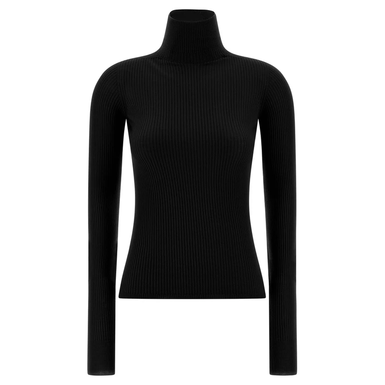 Sportmax Niagara turtleneck sweater Black Virgin Wool Sweater, Cardigans - Women