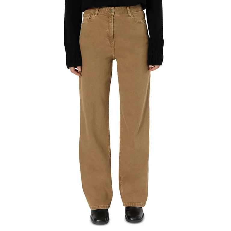 Gerard Darel Clea High Rise Straight Jeans in Camel