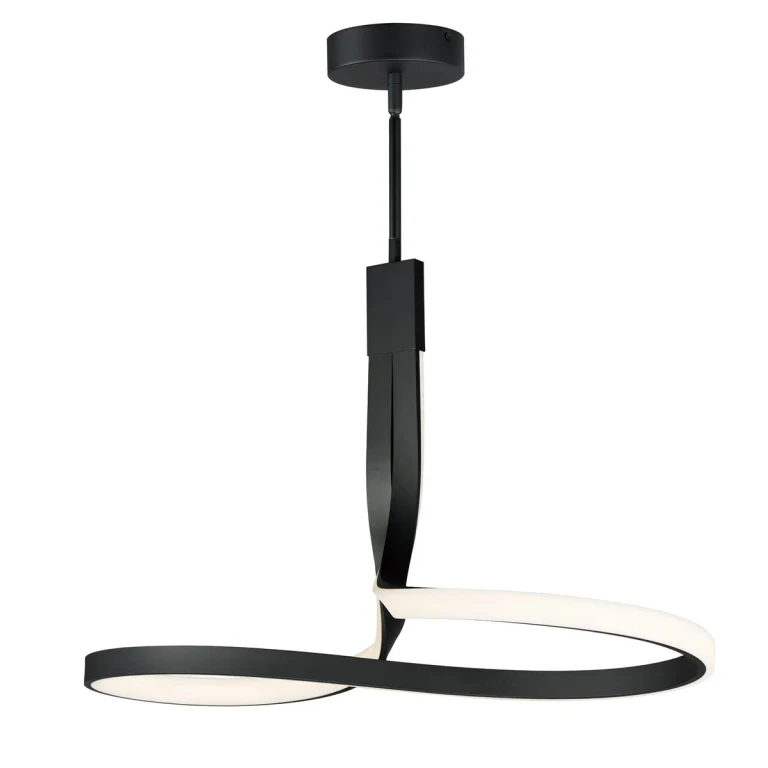 Black LED Pendant from the Serpentine Collection