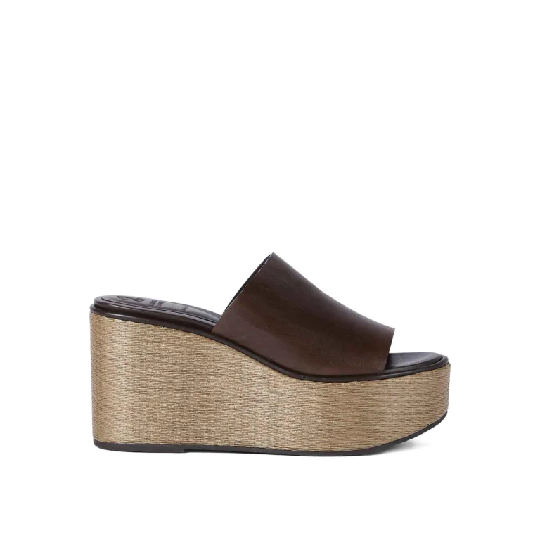 BRUNELLO CUCINELLI Heeled Sandal Woman color Brown (MZSLG3213C9122)
