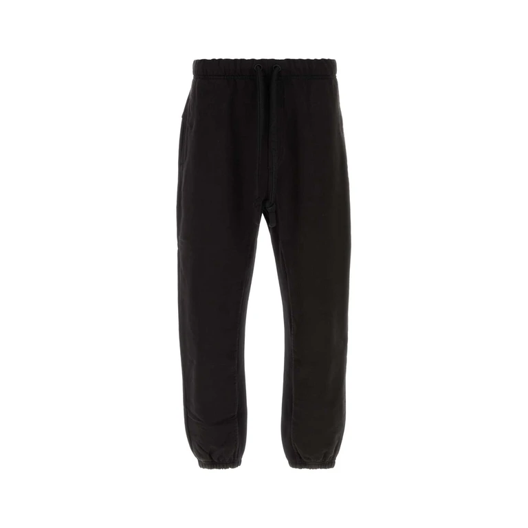 Dolce & Gabbana Black Cotton Joggers Nero Exterior: Pantaloni - Men